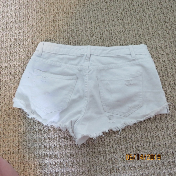 White Jean Shorts - Picture 2 of 2